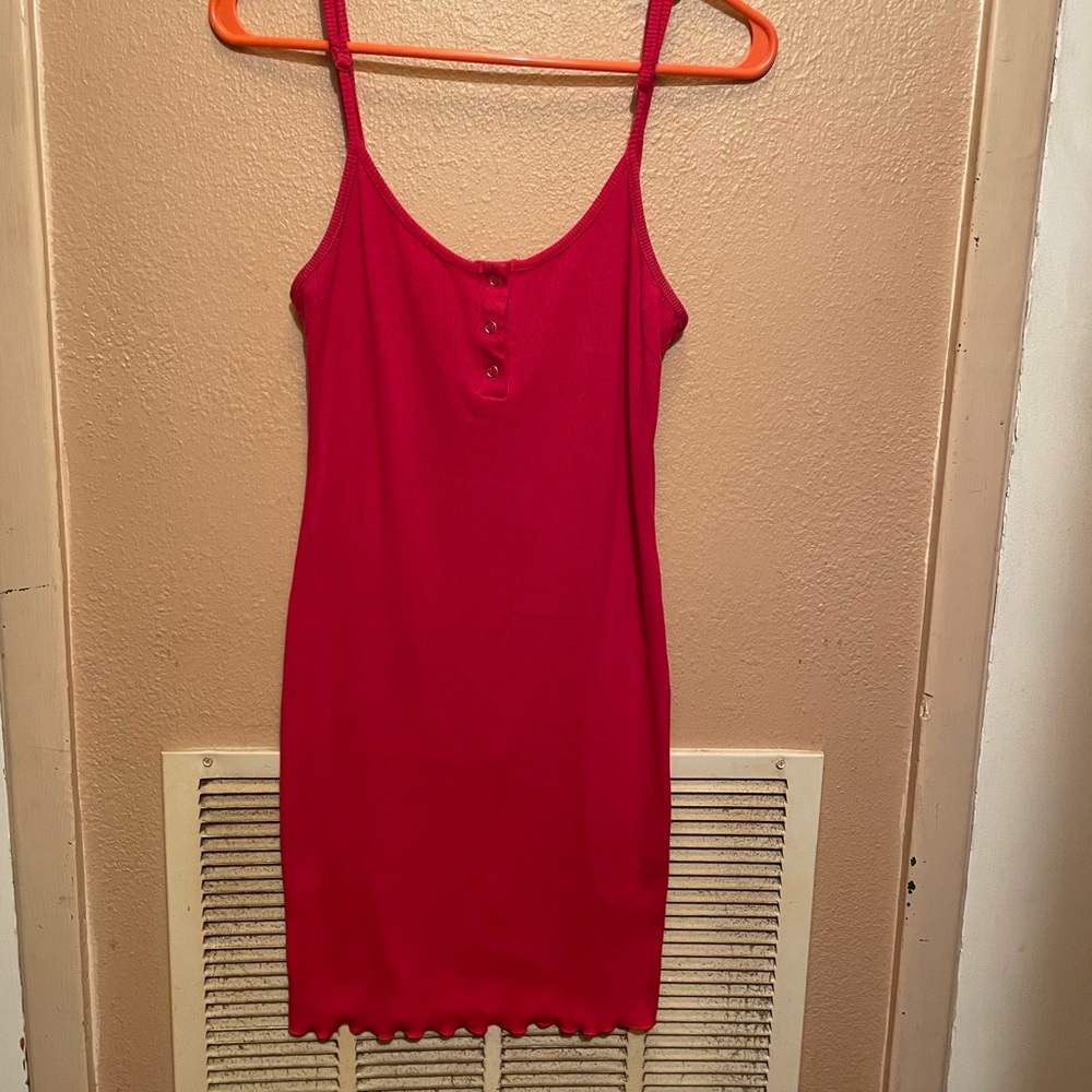 Heart Hips Vibrant Pink Top with Button Accents